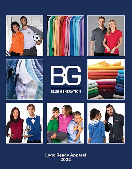 This catalog features the following:  T-SHIRTS,  Polos,  Woven Shirts,  Hoodies & Fleece, 
 Activewear,  Pants, 
 Shorts & Skirts, 
 Cardigans, & Flyaways Aprons