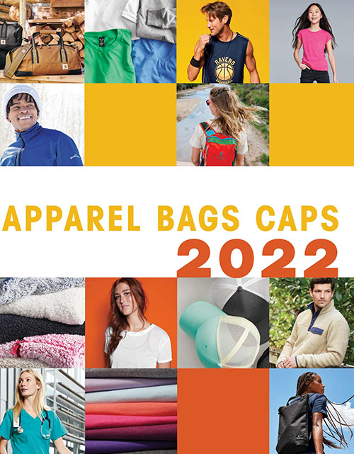 This catalog features:  T-Shirts, Polos, Woven Shirts, Sweatshirts/Fleece, Outerwear, Activewear, Headwear, Aprons, Backpacks, Bags, Blankets, Robes/Towels, & Scarves/Gloves
